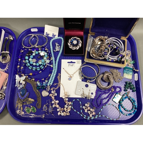 244 - A Collection of Modern Costume Jewellery, including necklaces, bangles, earrings, bracelets, rings, ... 