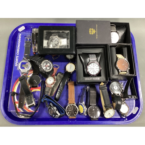 264 - A Collection of Gent's Wristwatches, including Casio G-Shock, Ravel, Storm, Next, Orlando, Acqua, et... 