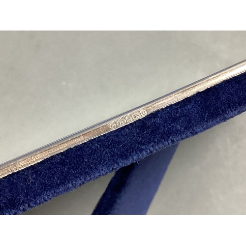 297 - Carr's of Sheffield Ltd; A Hallmarked Silver Photograph Frame, of plain rectangular design, with fea... 