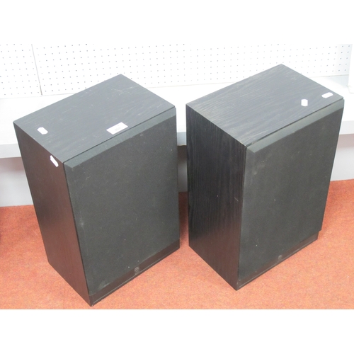 402 - A Pair of Linn Index 50w Speakers, black wood case, Untested. (2)