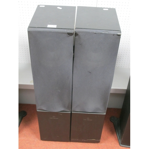 406 - A Pair of Linn Keilidh Floorstanding Passive Speakers, black wood cased, some damage noted, Untested... 