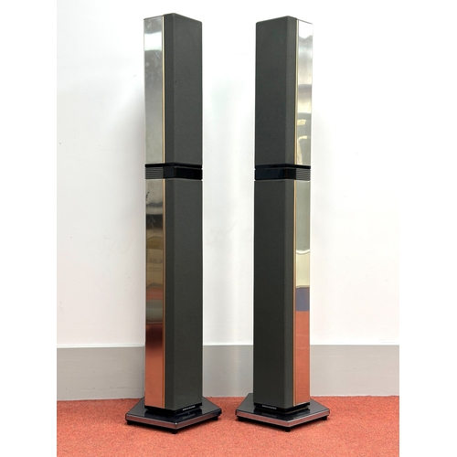 414 - Bang & Olufsen - Beovox Penta 6611 Speakers, pair, silver (1986-1992), RMS power handling capacity 1... 