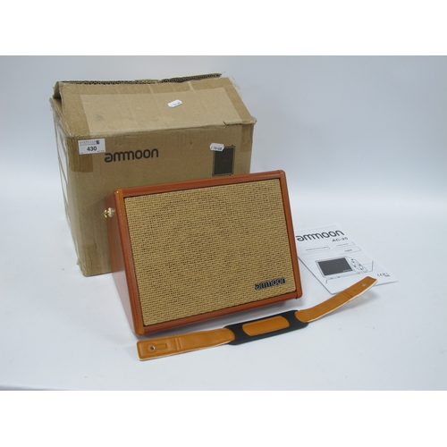 430 - An Ammoon AC-25 Portable Guitar Amplifier, in original box with packaging and paperwork, Untested.
