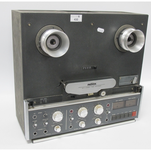 432 - A Revox B77 Stereo Tape Recorder, grey, Untested.
