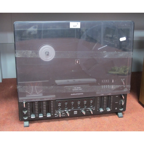 447 - A Grundig Super Hi-Fi TS 945 Stereo Tape Recorder, black, Untested.