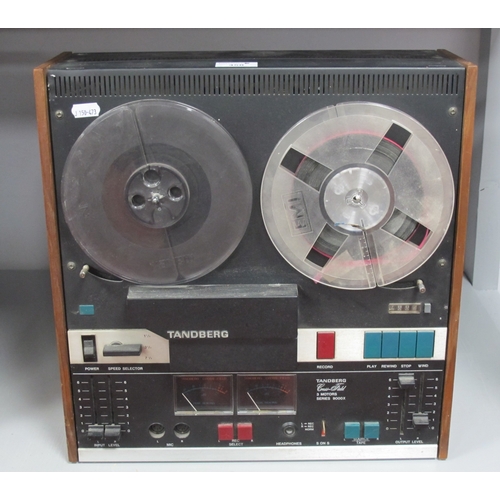 458 - A Tandberg Cross Field Series 9000X Reel-to-Reel Tape Recorder, 3 Motors, Untested.