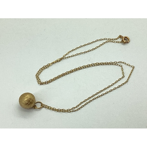 109 - A Novelty Basketball Charm Pendant, stamped 