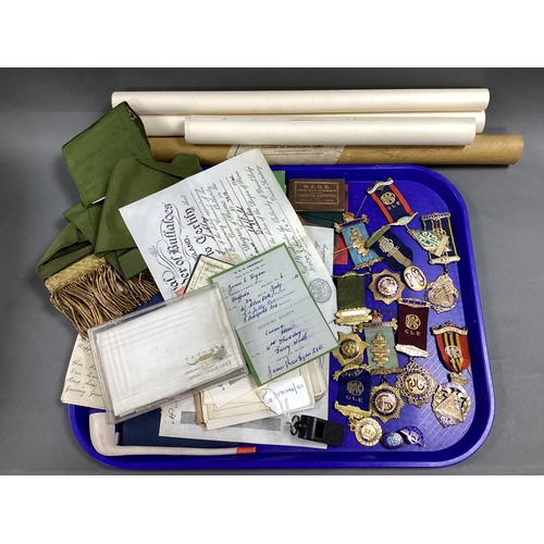 225 - RAOB Interest - Assorted Hallmarked Silver Gilt and Other Medallion Pendants, including hallmarked s... 