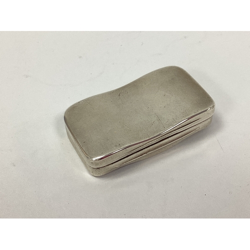 23 - A Hallmarked Silver Wave Shaped Snuff Box, of plain design, John Munslow, Birmingham 1807, gilt line... 