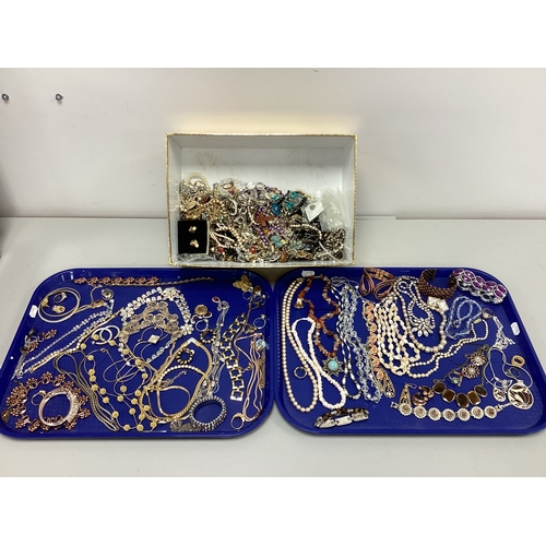 240 - A Collection of Modern Costume Jewellery, including statement necklaces, bangles, bead necklaces, ea... 