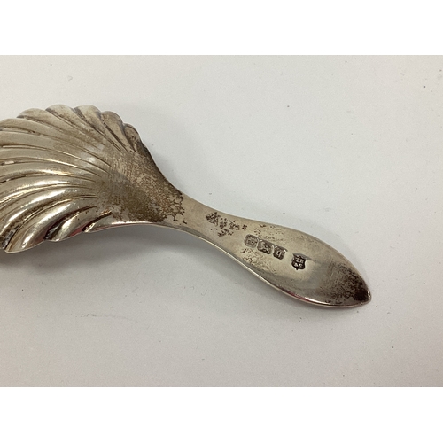 3 - A Hallmarked Silver Caddy Spoon, TB&S, Sheffield 1908, with shell bowl and bright cut engraved handl... 