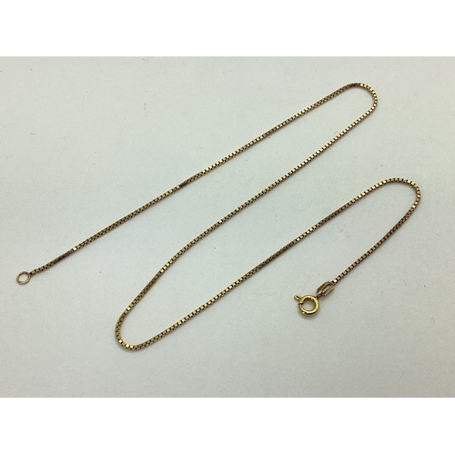 89 - A 9ct Gold Box Link Chain, of uniform design.