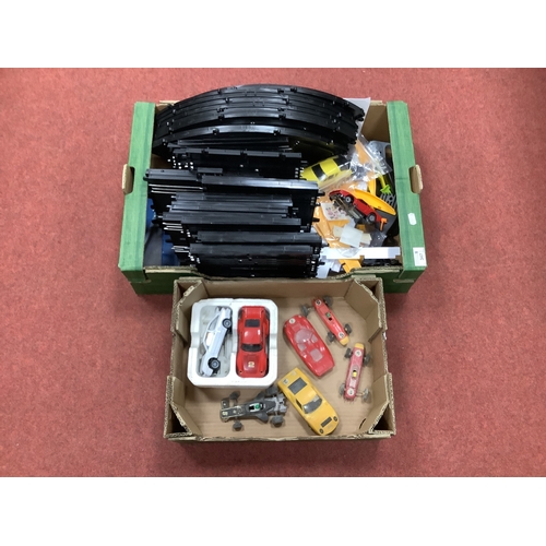 347 - Slot Car Interest to include Seven Scalextric 1:32 Scale Cars/Bodyshell, vintage cars noted, all spa... 