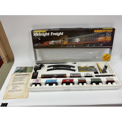 656 - A Hornby 'OO' Gauge #R674 Midnight Freight Electric Train Set, to include BR Class 58 Railfreight Lo... 