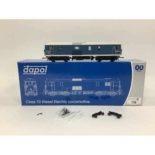 738 - A Boxed Dapol 'OO' Gauge Class 73 JB Diesel Electric Locomotive 