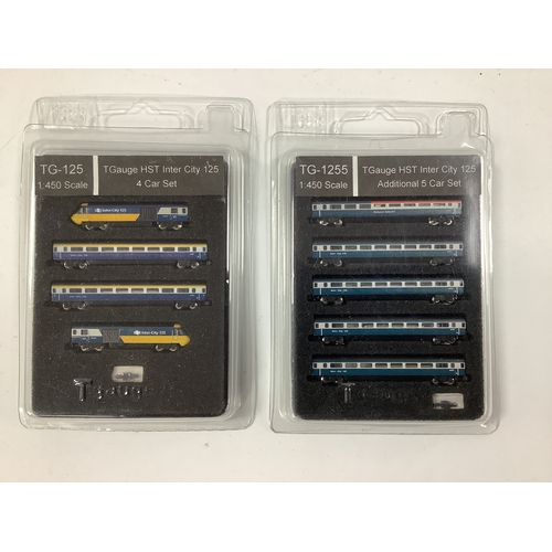 780 - A Boxed T-Gauge HST InterCity 125 Four-Car Set, with two power cars and two intermediate cars; with ... 