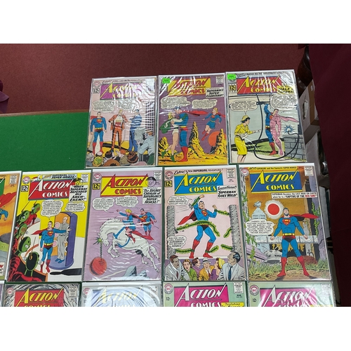 925 - Eighteen Silver Age DC Action Comics. Comprising of issues #288, #289, #290, #291, #292, #293, #295,... 