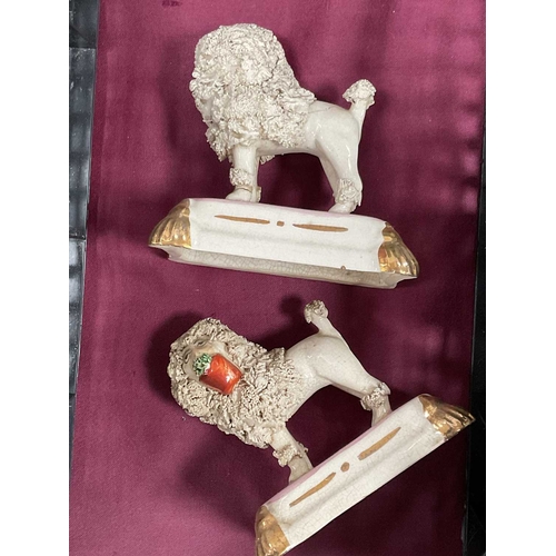 1149 - Staffordshire Pottery Greyhound, on naturalistic base, 21.5cm high, eight smaller examples.