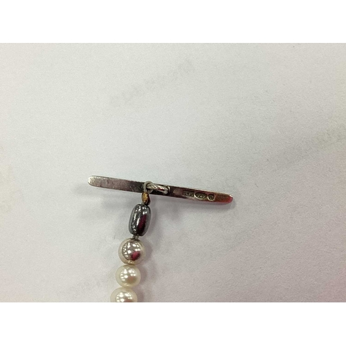 202 - A Norwegian Enamel Drop Pendant, JLM 925 Birmingham, the elongated panel suspending bead detail, to ... 
