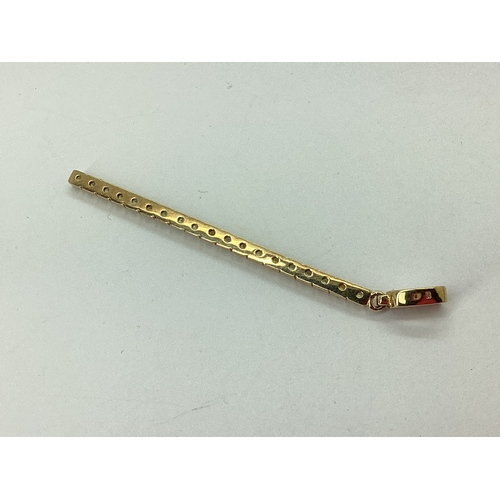 66 - A Modern Stone Set Elongated Drop Pendant, of uniform design, claw set throughout, 6.4cm long, stamp... 