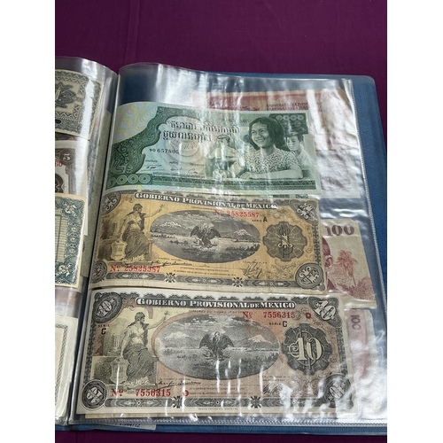Large Collection Of World Banknotes, includes Russia, China, Mexico, UK ...