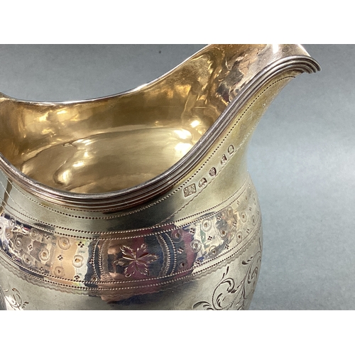 16 - George III Hallmarked Silver Jug, Samuel Godbehere, Edward Wigan & James Boult, London 1801, allover... 