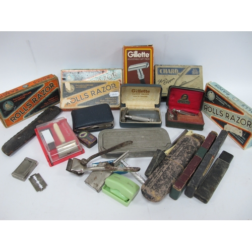 Quantity of vintage razors and hair clippers, including examples of cut ...