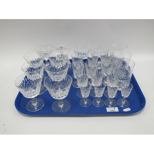 1267 - Edinburgh Crystal Drinking Glasses, comprising Champagnes (x 9), Sherry (x 9), tall tumbers) (x 3), ... 
