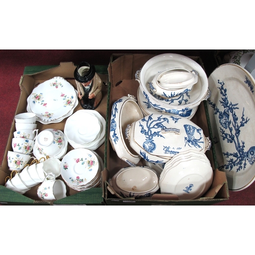 1446 - Royal Doulton Winston Churchill Jug, XIX Century blue-white part dinner service, Roslyn china tea se... 