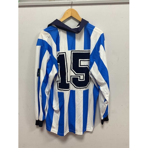 482 - Huddersfield Town Match Worn 'Pony' Home Shirt Circa 1997-99, numbered '15' bearing 'Panasonic' logo... 