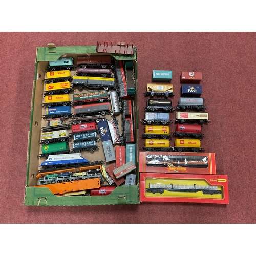 440 - Approximately thirty-eight 00 gauge modern image wagons by Hornby and others, including: two OTA tim... 