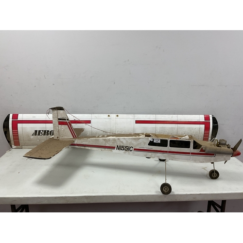 569 - A Scratch built / kit built balsa wood and metal construction Radio Controlled model plane 