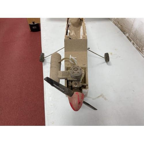 569 - A Scratch built / kit built balsa wood and metal construction Radio Controlled model plane 