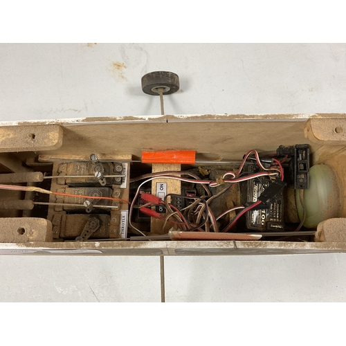 569 - A Scratch built / kit built balsa wood and metal construction Radio Controlled model plane 