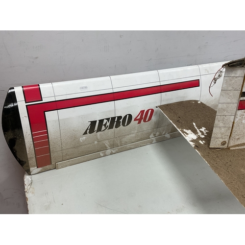 569 - A Scratch built / kit built balsa wood and metal construction Radio Controlled model plane 