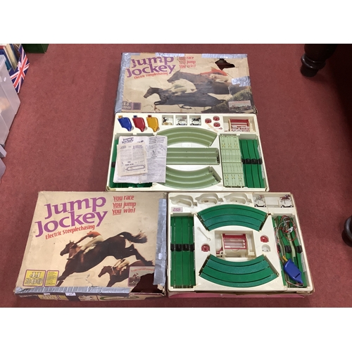617 - Two Boxed Triang Jump Jockey Electric Steeplechasing sets, comprising of #JJ200 and #JJ500, both set... 