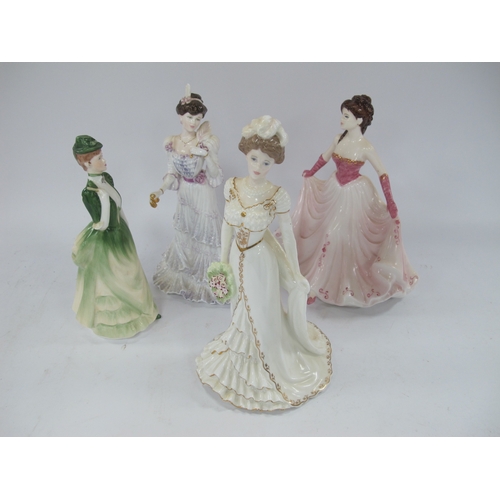 1258 - Coalport China Figurines, 'Eugenie', 'Charlotte', 'Happy Birthday' & 'Victoria' (4).