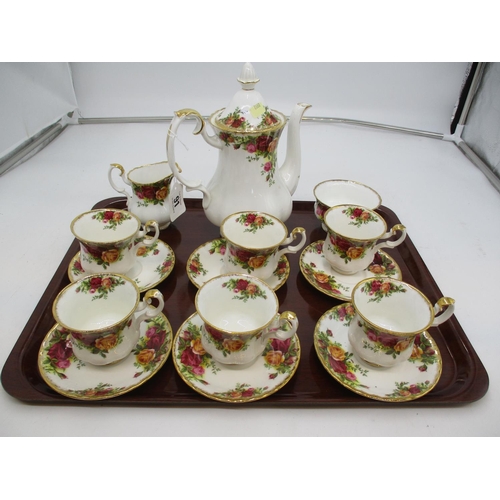 91 - Royal Albert Old Country Roses 15 Piece Coffee Set