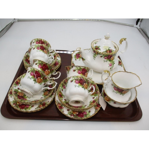 94 - Royal Albert Old Country Roses 22 Piece Tea Set