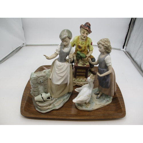 96 - Two Nao Figures (one finger missing) and a Capodimonte Figure