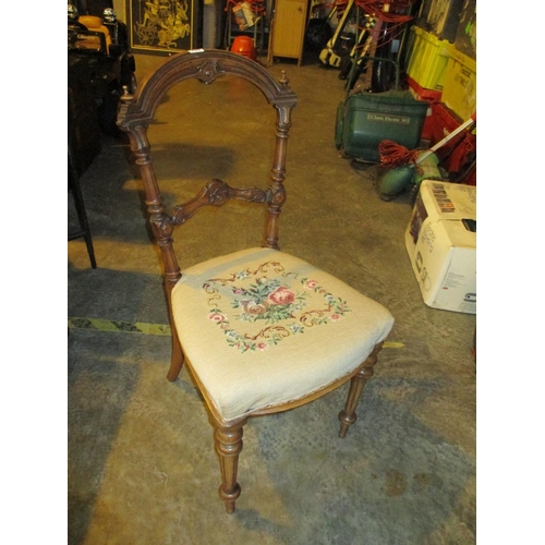 768 - Pair of Victorian Walnut Bedroom Chairs