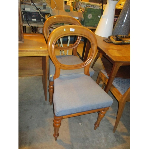 771 - Pair of Victorian Balloon Back Dining Chairs