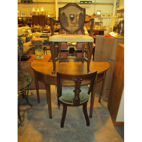 773 - Mahogany Hall Table and 2 Side Chairs