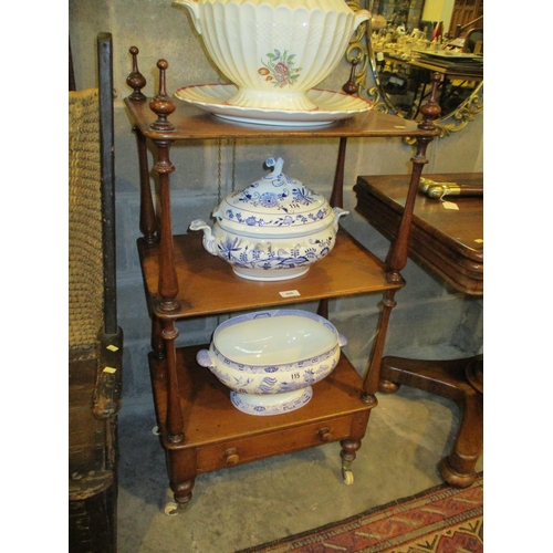 826 - Victorian Mahogany 3 Tier What Not