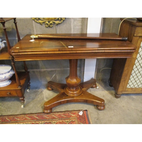 827 - 19th Century Rosewood Fold Over Tea Table, 102x50cm