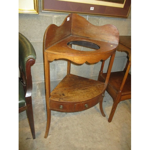 830 - George III Mahogany Corner Washstand