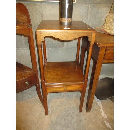 831 - George III Mahogany 2 Tier Basin Stand