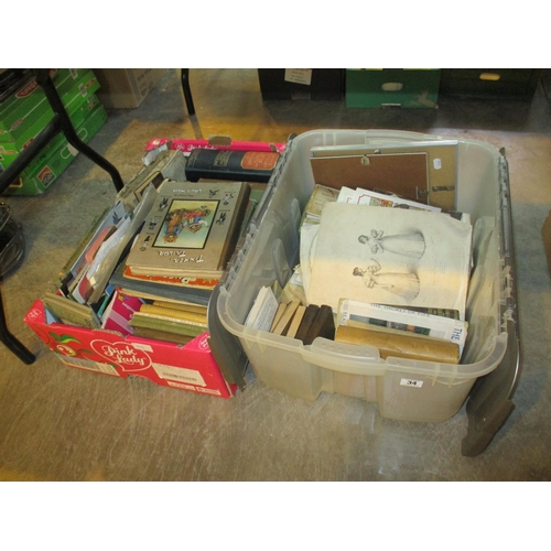 34 - Two Boxes with Children's Books, Other Books etc