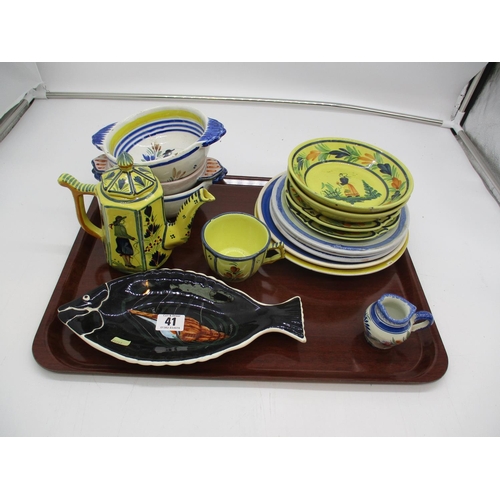 41 - Collection of Quimper Ceramics