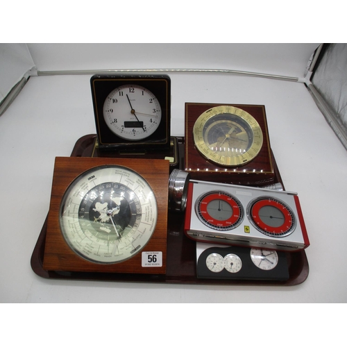 56 - Two Seiko World Clocks, Other Clocks and Torches